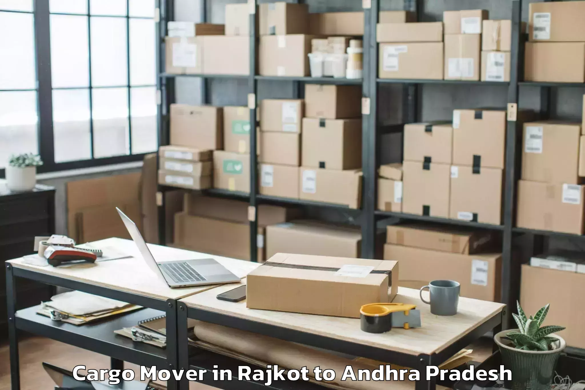 Professional Rajkot to Korukollu Cargo Mover